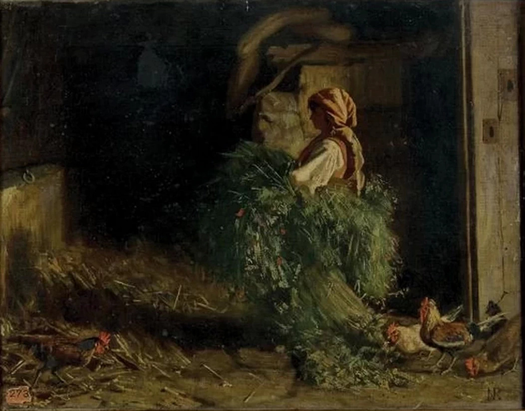 Interno con contadinella
